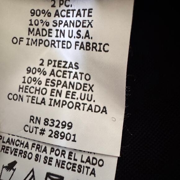 Vintage Onxy Nite Cardigan Set Womens Blue Sparkle Event MOB Made in USA size XL - Picture 12 of 12